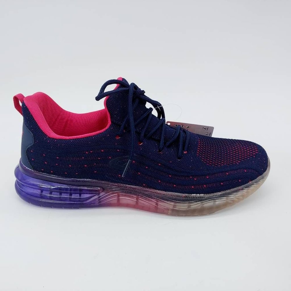 Geers By Dream Seek Womens Tennis Shoes Blue Pink 7948 Low Top Lace Up Mesh 10 M